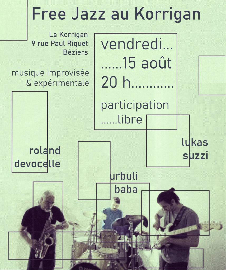 Lukas Suzzi, Roland Devocelle, Urbuli Baba, concert à Béziers